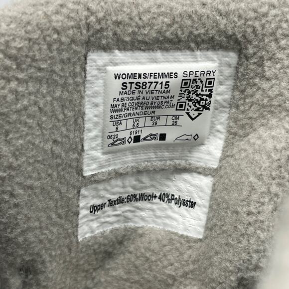 Sperry Women's Saltwater Wool Duck Boots Gray Size 8 - Picture 9 of 12